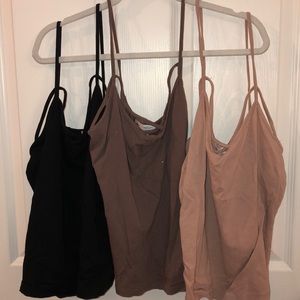 Charlotte Russe Criss Cross Tank Top: Set of 3